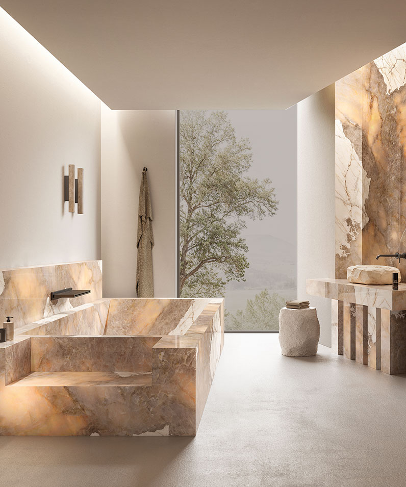 custom kitchen island porcelain slab